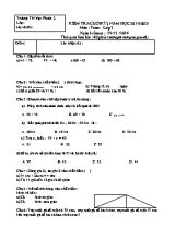 Đề kiểm tra cuối kỳ I môn Toán Lớp 2 - Năm học 2014-2015 - Trường TH Vạn Phước 2 (Có đáp án)